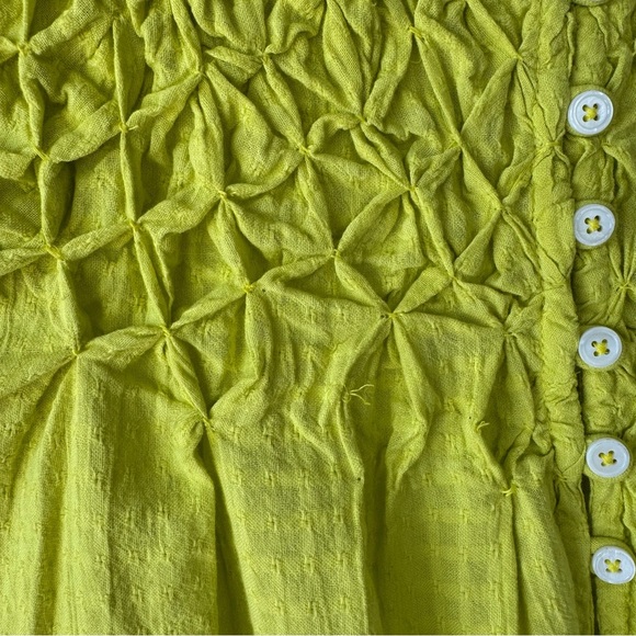 Sundance Sweatpea Smocked Puff Sleeve Tee Blouse Top NWT H - Picture 7 of 8